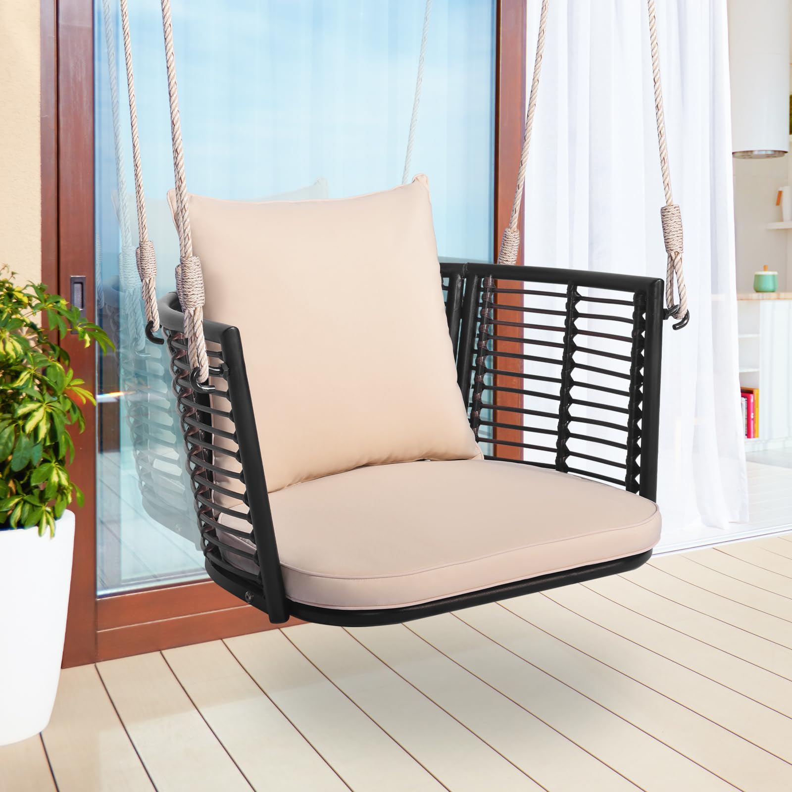 Outdoor Metal Porch Swing - Gwroveods