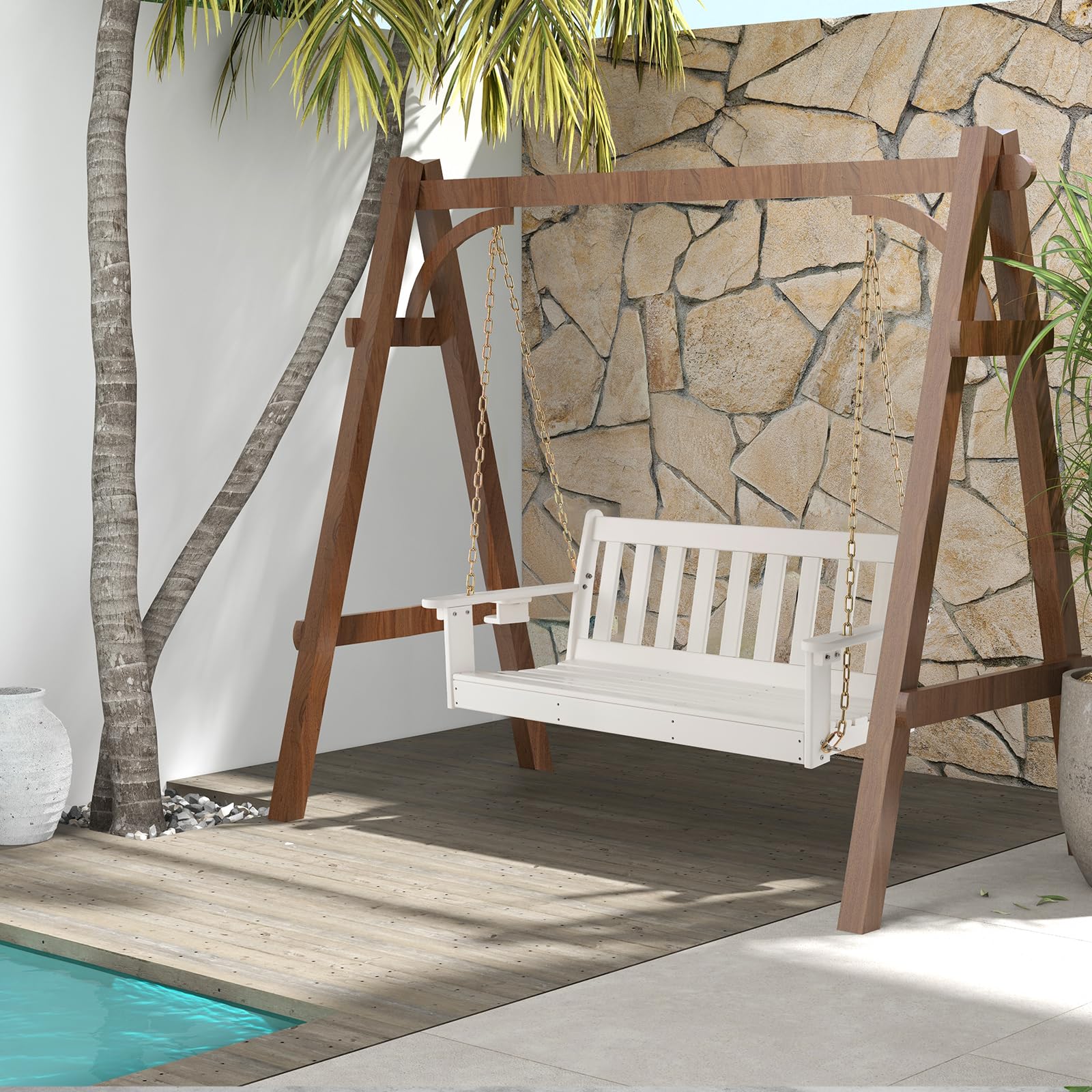 2 Person Hanging Porch Swing - Gwroveods